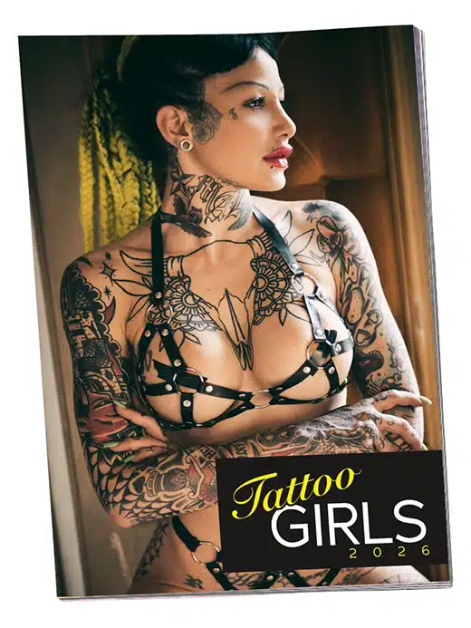 01809200000-kalender-2026-tattovert-tattoo-girls-damer-women_2 Kalender 2026 - Pin-up - Tattoo girls - Bilde 1