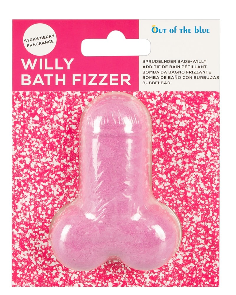 Willy Bath Fizzer - Penisformet Badebombe med Jordbærduft Willy Bath Fizzer - Penisformet Badebombe med Jordbærduft