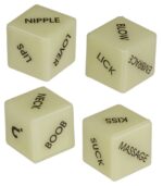 Love Dice - Erotiske Terninger - Glow In The Dark - Selvlysende