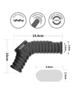 LoveToy - Wave Knights Ring- Vibrerende Penis og pung sleeve - Sort - Bilde 3