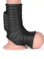 LoveToy - Wave Knights Ring- Vibrerende Penis og pung sleeve - Sort - Bilde 8