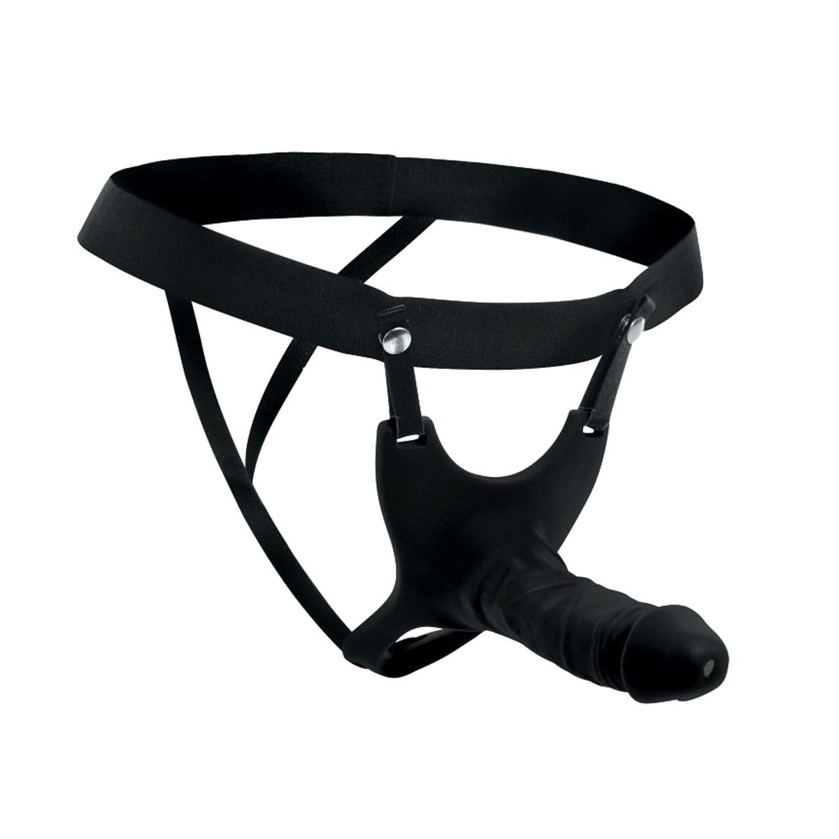 Size matters - Hul silikon strap-on dildo - Sort Size matters - Hul silikon strap-on dildo - Sort