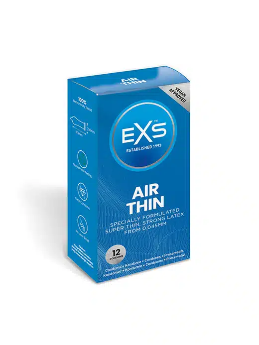12EXSAIR-exs-kondom-tynne-sikkerhet-prevensjon-prevansjon EXS - Air Thin - 12 pk kondomer - Bilde 1