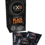 EXS - Black Latex - 12 pk kondomer - Sort  
