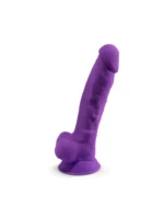 Silexd - Silikon Dildo med Pung - Model 1 - 7" - Lilla - Bilde 5