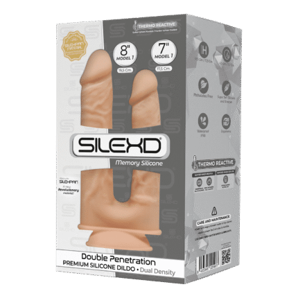 Silexd - Double Penetration  - Model 1 - 7"- 8'' - Lys hudfarge