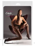 Cottelli Legwear - Klassisk strømpebukse med åpent skritt - sort - Bilde 4