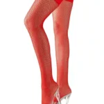 Cottelli Legwear - Nettingstrømper Hold-up - Rød