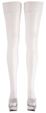 Cottelli Collection - Stay-ups med blondekant - Hvit