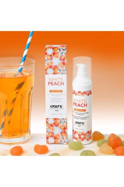 EXSENS - Organic Varmende massasjeolje - White Peach - Hvit Fersken
