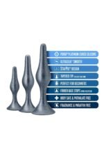 ANAL ADVENTURES ENESIS - Buttplug sett - STELLAR SILVER
