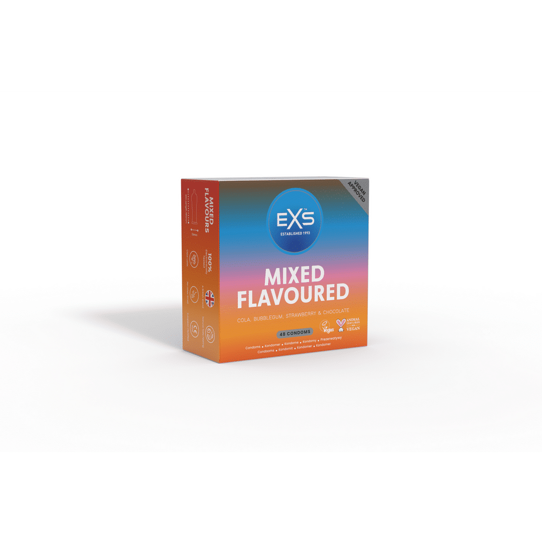 48EXSMIXFLAV-kondomer-smak_2 EXS - Mixed flavoured - 48 pk kondomer - Bilde 1