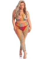 Pink Lipstick - Rainbow Stockings - Queen Size - Bilde 7