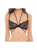 Rene Rofe - Dare me - Undertøysett med stropper og blonder - Sort - Bilde 4