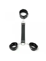 Rimba - Collar og cuffs sett i lær - Sort - Bilde 3