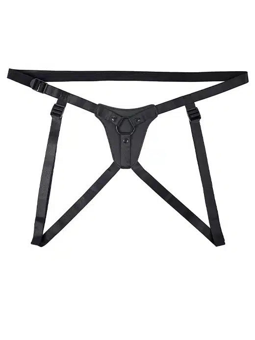 841147-gender-x-strap-on-harness-sele-stropper-justerbar-one-size-plussize-queen-size-store-storrelser-02 Gender X - Strap-on Sele - Sort - Bilde 1