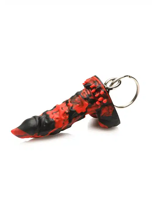 AH438-fire-demon-keychain-dildo-monster-kinky-gift_3 XR BRANDS - Fire Demon - Dildo nøkkelring - Rød/sort - Bilde 1