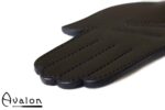 Avalon - SOLOMON - Paddle med håndform og brunt metallhåndtak med striper - Sort