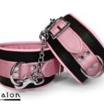 Avalon - ALCHEMY - Polstrede Fotcuffs - Lys Rosa og sort