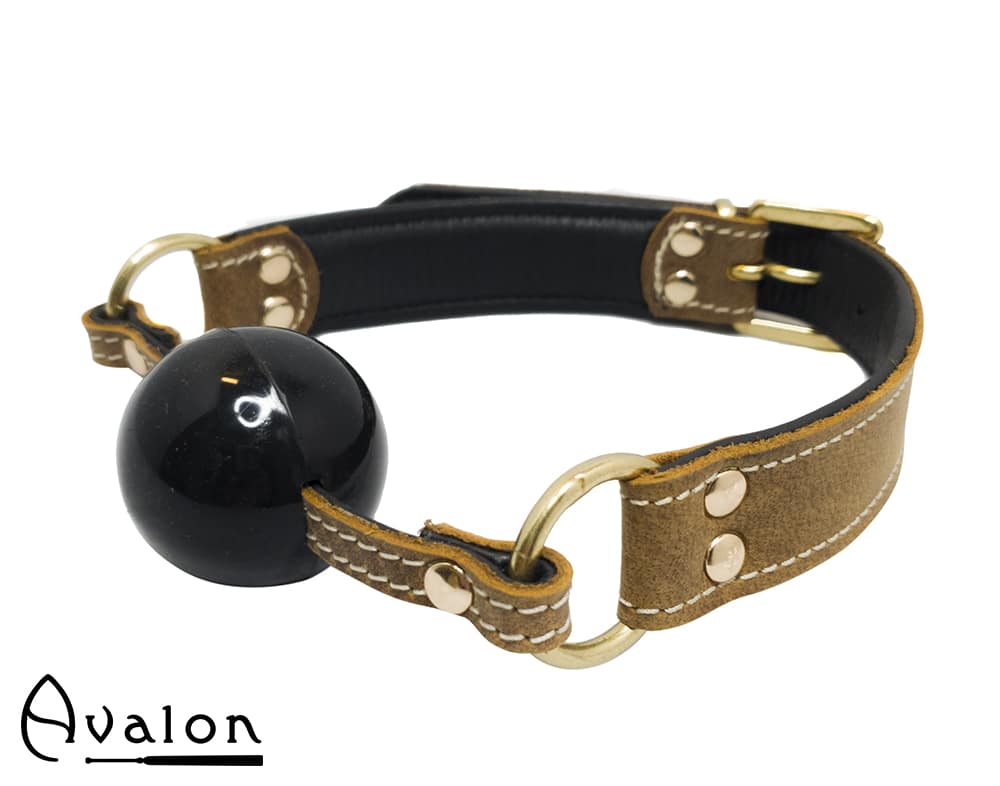 Avalon Viking - QUIET - Brun Gag med Sort Ball 40 mm