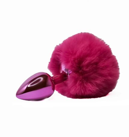 BQS - Buttplug med rosa plugg og rosa kaninhale