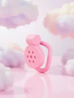 BQS - Flat - Kyskhetsbur med internlås - Rosa - Bilde 3