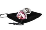 BQS - Buttplug med Hjertekrystall - Rosa - Medium