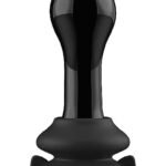 Chrystalino - Globy  - Sort glassdildo med vibrasjon og sugekopp 