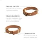 Crave - ICON cuff - Armbånd og cuffs i lær - Brun og Gull - Bilde 5