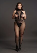 Le Desir - Frekk Catsuit av Blonder og Netting - Plus size