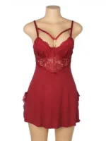 Gnist - Babydoll med stropper - burgunder - Bilde 11