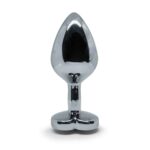 BQS - Buttplug med Hjertekrystall - Blå - Medium