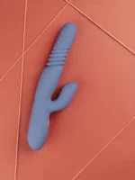 Loveline - Roterende thrusting rabbitvibrator med varme - Blå - Bilde 3