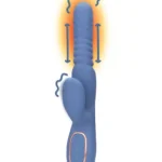 Loveline - Roterende thrusting rabbitvibrator med varme - Blå