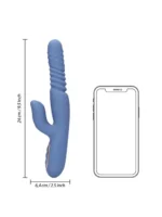 Loveline - Roterende thrusting rabbitvibrator med varme - Blå - Bilde 10