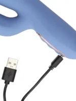 Loveline - Roterende thrusting rabbitvibrator med varme - Blå - Bilde 9