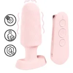 Loveline - The Velvet - Buttplug med Vibrasjoner og Fjernkontroll - Rosa