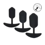 Levelz - 2 -Buttpluggsett med 3 plugger med vekt