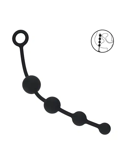 LVL02-0037BLK-levelz-analkuler-beads-anal_4 Levelz - 2 - Analkuler curved - silikon - Bilde 1