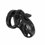 Man Cage - Model 23 - Kuklås 2,5" 6,5 cm - Silikon - Sort 