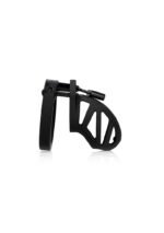 Man Cage - Model 23 - Kuklås 2,5" 6,5 cm - Silikon - Sort