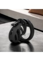 Man Cage - Model 23 - Kuklås 2,5" 6,5 cm - Silikon - Sort