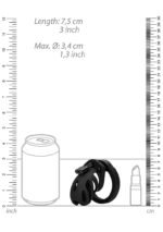 Man Cage - Model 23 - Kuklås 2,5" 6,5 cm - Silikon - Sort