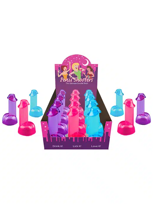 NV.E19-shotglass-glass-shot Kheper Games - Penis shotglass - Tilfeldig farge - 1stk - Bilde 1