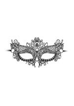 Ouch! Black & White - Queen maskerademaske med Blonder - Sort