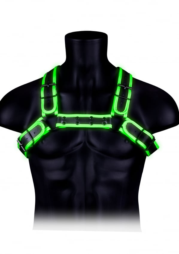 Ouch! Chest Bulldog Harness - Glow In The Dark Ouch! Chest Bulldog Harness - Glow In The Dark