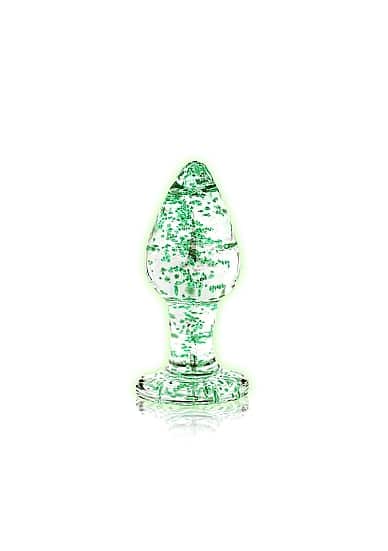 Ouch! Glass Buttplug - Glow in the Dark - Medium