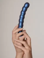 OUCH! - Beaded Silicone - Dildo med sugekopp - 16,5 cm - Blå - Bilde 7