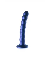 OUCH! - Beaded Silicone - Dildo med sugekopp - 16,5 cm - Blå - Bilde 4