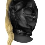 OUCH! - Xtreme - Bondage Maske Med Blond Hestehale - Sort